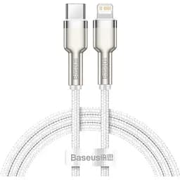 Кабель Baseus Cafule Metal Type-C to Lightning PD 20W (1m) white (CATLJK-A02)