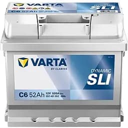 Автомобільний акумулятор Varta Silver Dynamic/SLI 52Ah Н Ев -/+ 520EN C6