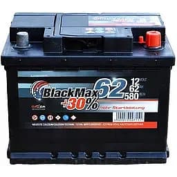 Автомобільний акумулятор BlackMax 6СТ-62Ah (-/+) АзЕ 580A (EN) B5004