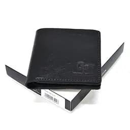 Чоловіче шкіряне портмоне чорне глянсове GRANDE PELLE 10х10х2 см acs0032090 - мініатюра 7