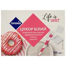 Сахар Премия белый, прессованный, быстрорастворимый, 750 г (491083)