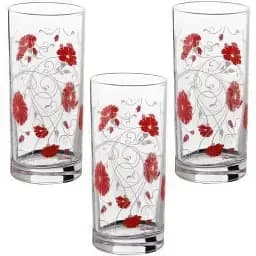 Набор стаканов высоких Pasabahce Istanbul Red Serenade 290 мл 3 шт. (42402RD-3)
