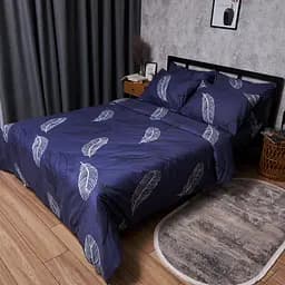 Комплект постельного белья Moon&Star Микросатин Premium Night Feathers Двуспальный 175х210 наволочки 4х50х70