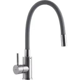 Смеситель на кухню с гибким изливом Zerix Sus-011 Серый ZX3130)