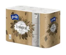 Grite Plius Ecological, 24 рул., Туалетний папір Грите Плюс Еколоджикал, 3-х шаровий, 14 м