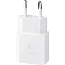 Мережевий зарядний пристрій Samsung EP-T1510X White, 1хUSB Type-C, 15W + кабель USB Type-C (EP-T1510XWEGEU)