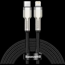 Кабель Baseus Cafule Metal Type-C to Lightning PD 20 W 2 m Black (CATLJK-B01) [71405]
