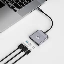 USB-Hub WIWU Traveling 3in1 USB C hub Wi-HB002 Gray (6976975616437) - мініатюра 5