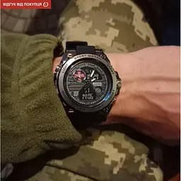 Чоловічий водостійкий наручний годинник Besta Box Tattoo ЗСУ Light з компасом + подарунковий набір - мініатюра 5