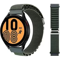 Ремінець для Realme Watch - темно-зелений Watchbands NormalCloth Wave ширина кріплення 20мм нейлоновий (W26-0WB16719755)