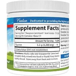 Таурін Carlson Taurine Amino Acid Powder у порошку 100 г - мініатюра 2