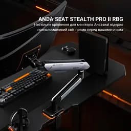 Кронштейн Anda Seat Stealth Pro II RGB 17"-42" Blue AD-W-A9X-1S-BS - мініатюра 12