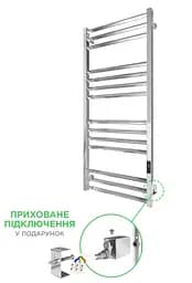 Електрична рушникосушка Mario Кіото-I 1170x530/500 TR K 2.0 таймер-регулятор 2.2.2201.03.P, Хром, універсальне (коннектор), Електронний