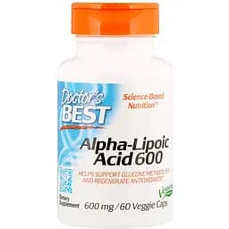 Альфа-липоевая кислота Doctor's Best Alpha-Lipoic Acid 600 мг 60 капсул