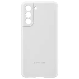 Оригінальний силіконовий чохол Silicone Cover для Samsung Galaxy S21 FE (G990) White EF-PG990TWEGRU - мініатюра 4