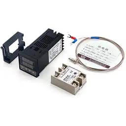 Контролер температури + твердотільне реле REX-C100FK07-V*AN+SSR-40DA+M6