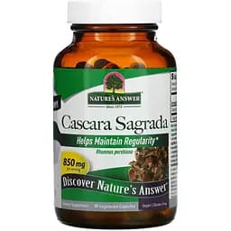 Каскара Саграда Nature's Answer Cascara Sagrada 850 мг 90 вегетаріанських капсул