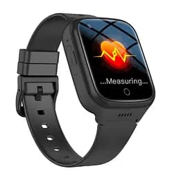 Дитячий смарт годинник Lemfo K7L з сім картою, GPS трекером, 4G LTE, пульсометром, термометром, датчиком зняття з руки, крокоміром та прослуховуванням Чорний