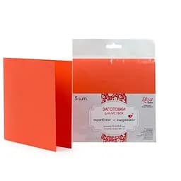 Набор листовочных заготовок 5 шт 15.5×15.5 см №13 оранжевый 220г/м² Rosa Talent