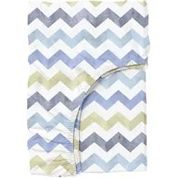 Простынь Cosas на резинке в детскую кроватку 70х140 zigzag, небесная (ZigBlueSkyBeige_70x140x12)
