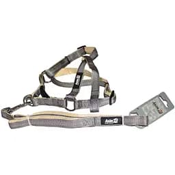 Шлея з повідцем для собак AnimAll Grey, 40-65х1,5/120х2 см
