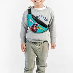 Сумка-бананка детская Спайдермен Человек-паук "Spiderman" с принтом ,32х15см,сумка для мальчика  через плечо (00544)