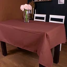 Скатертина MirSon №205 Chocolate 220х130 см рогожка шоколадна