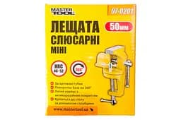 Тиски ручні слюсарні міні Mastertool міні 50 мм 07-0201 - мініатюра 4
