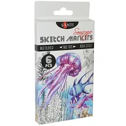Набор маркеров Santi sketch Seascape 6 шт. (390567)