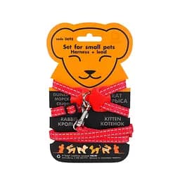 Шлея DOG Extreme с кожаной накладкой и поводком для морских свинок, декоративных крыс