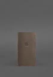 Кожаный чехол для iPhone 12 Темно-бежевый