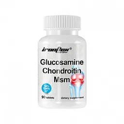 Препарат для суглобів і зв'язок IronFlex Glucosamine + Chondroitin + MSM, 90 таблеток