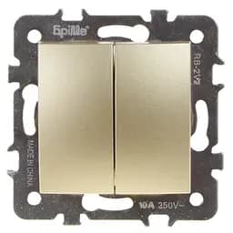 Выключатель Brille двухклавишный Rodos RB-2V