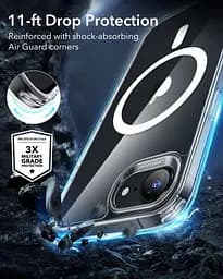 Прозорий чохол ESR HaloLock Classic Hybrid Case Clear Black для iPhone 16e (1A84200201) - мініатюра 5