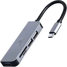 USB-Хаб Cablexpert UHB-CM-CRU3P1U2P2-01 з USB-C на USB + кардрідер (UHB-CM-CRU3P1U2P2-01)