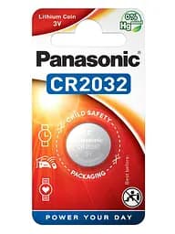 Батарейка Panasonic літієва CR2032 блістер, 1 шт.