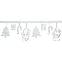 Гирлянда-растяжка Devilon Новогодние фигурки 200х30х0.1 см белая (090273)