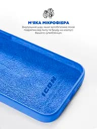 Силиконовый чехол для Apple iPhone 12 Pro/12, ICON2 Case, синий, противоударный, панель, защита всего корпуса, матовая поверхность Soft Touch, выступает над дисплеем, совместим с защитными стеклами и пленками, с микрофиброй, ArmorStandart (ARM61411) - мініатюра 7
