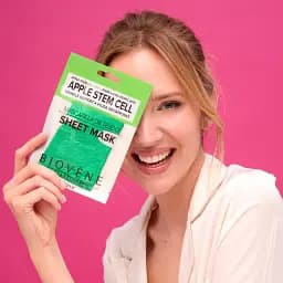 Маска тканинна Biovene Apple Stem Cell Wrinkle-support Glam Sheet Mask With Cucumber And Hyaluronic Acid 20 мл - мініатюра 2
