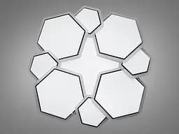 Стельова панель LED Diasha Z186-3WHITE, модель 70W, 3850 лм, IP20, гексагональна, для коридору, вітальні, спальні - мініатюра 3