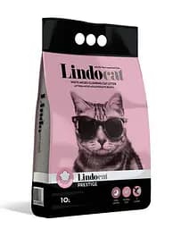 Бентонитовый комкующийся наполнитель Lindocat Prestige baby powder с ароматом детской пудры 10 л