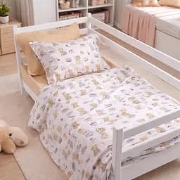 Комплект постільної білизни MirSon бязь Little Teddy gray 220x240 см (2200012568217)