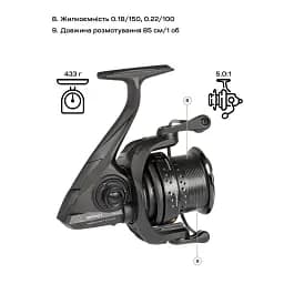 Котушка Brain NRG SE 4500S 10+1BB - мініатюра 9
