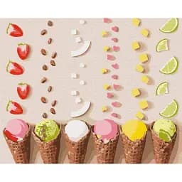 Картина по номерам Brushme Цветное мороженое © Halyna Vitiuk 40x50 см