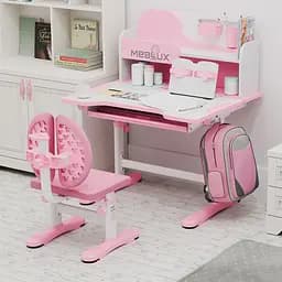 Комплект меблів Mealux Wave Pink: стіл + стільчик + полиця (BD-31 PN)  - мініатюра 4
