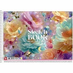 Альбом для малювання Школярик Квіткове розмаїття УФ-лак 30 аркушів 9 шт. (PB-SC-030-8057)
