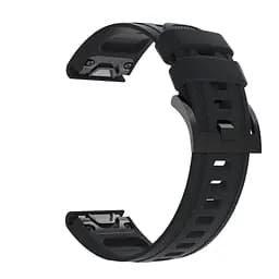 Силіконовий ремінець на смарт годинник Garmin 42,43 mm, Silicone, black, зі зручною застібкою, на фітнес браслет, ArmorStandart (ARM60799) - мініатюра 3