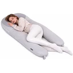 Подушка Sonex U-Body для беременных и отдыха П-образная антиаллергенная 135x68x25 серая (SO102577)