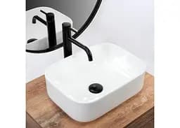 Умивальник Rea Demi Mini 40,5x31см прямокутний - накладний - білий глянцевий (REA-U5064) - мініатюра 2
