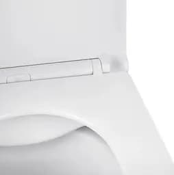 Унітаз підвісний безобідковий Kroner Eifel WHI493436 RIMLESS з сидінням Slim Duroplast / Soft-close / Quick relase (KE493436WHIR) (CV029611) - мініатюра 6